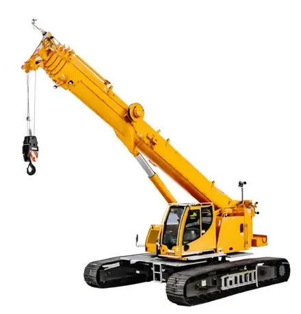 Telescopic crawler crane with extended reach